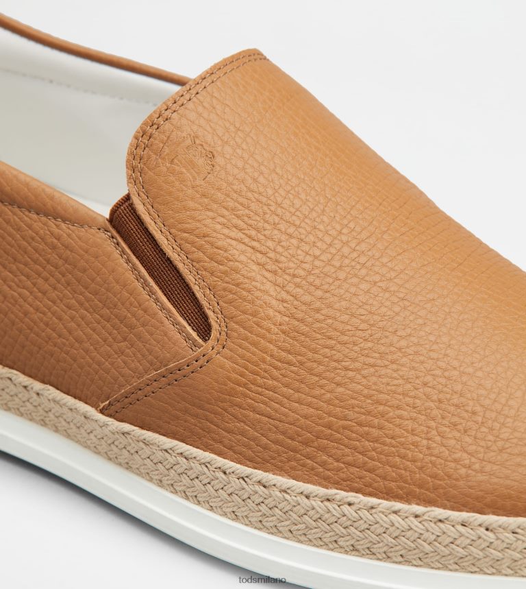 uominimarrone Tod's scarpe slip-on in pelle P66X8B914