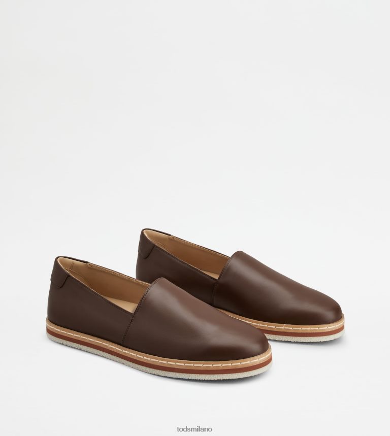 uominimarrone Tod's slip-on in pelle P66X8B896
