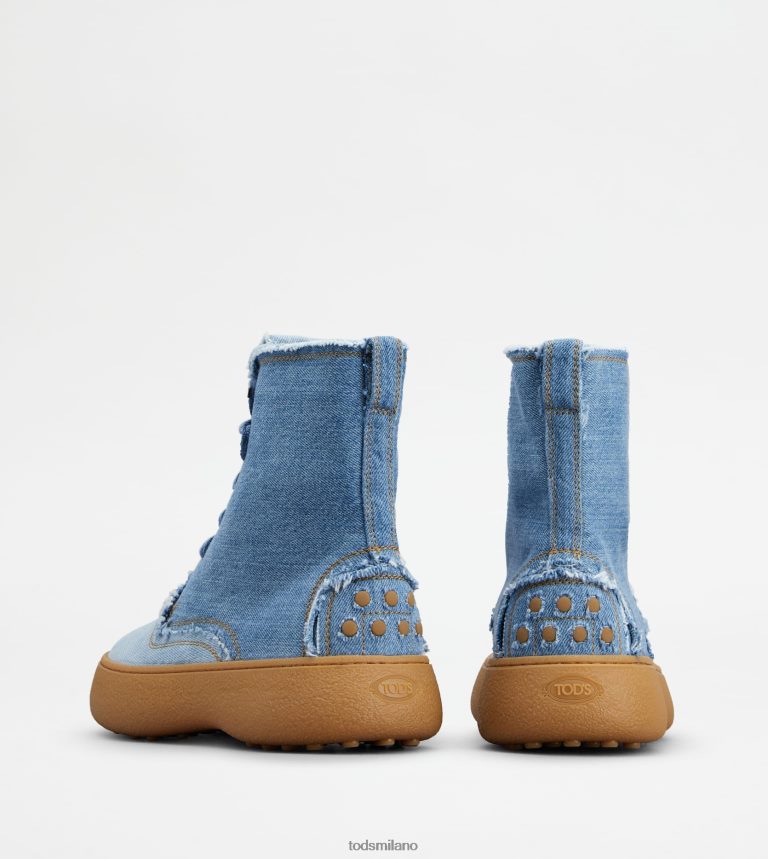 uominiazzurro Tod's w. G. stivaletti stringati in denim P66X8B799