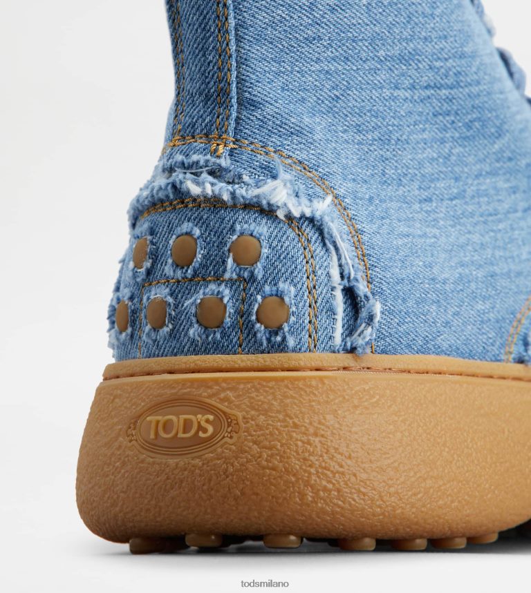 uominiazzurro Tod's w. G. stivaletti stringati in denim P66X8B799