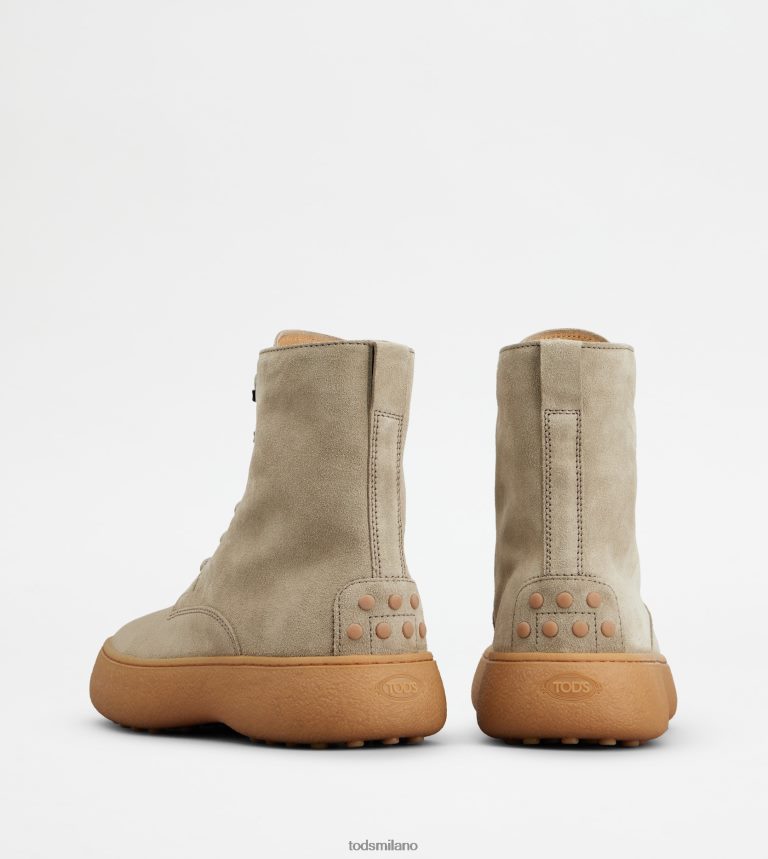 uominibeige Tod's w. G. stivaletti stringati in pelle scamosciata P66X8B791