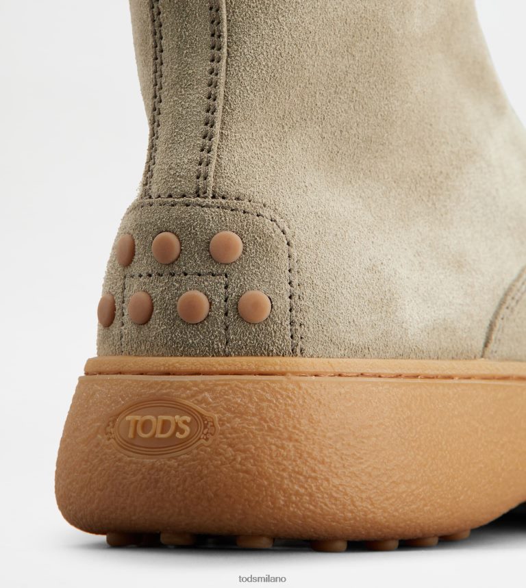 uominibeige Tod's w. G. stivaletti stringati in pelle scamosciata P66X8B791