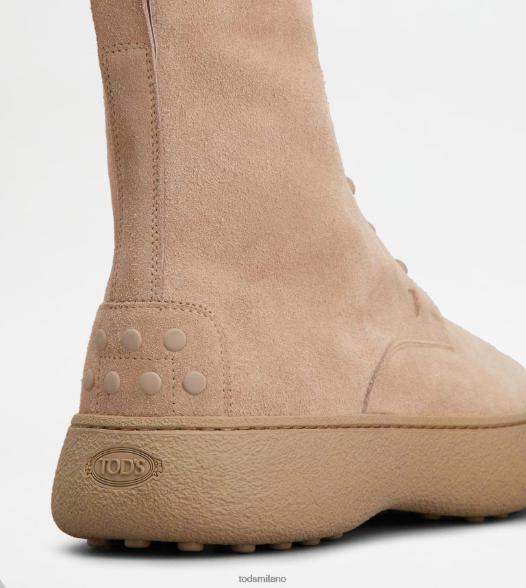 uominibeige Tod's w. G. stivaletti stringati in pelle scamosciata P66X8B792