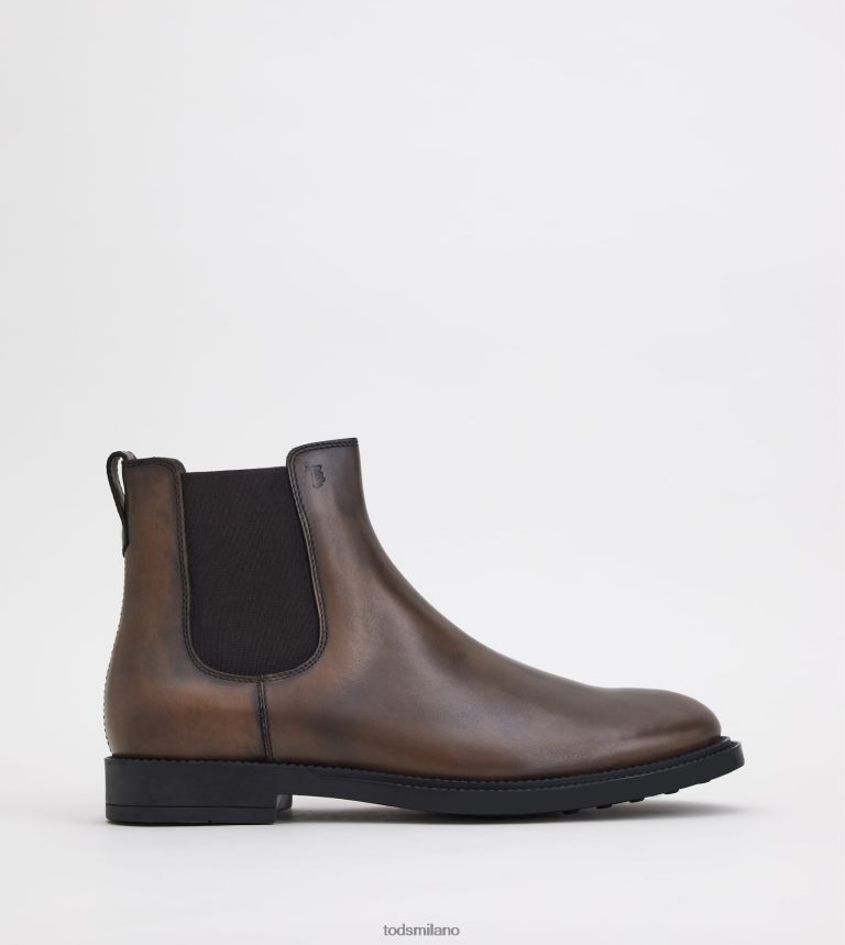 uominimarrone Tod's stivaletti in pelle P66X8B807