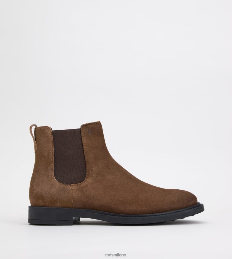 uominimarrone Tod's stivaletti in pelle scamosciata P66X8B806