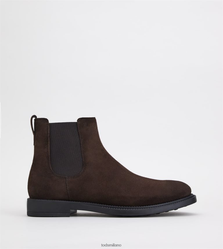 uominimarrone Tod's stivaletti in pelle scamosciata P66X8B808