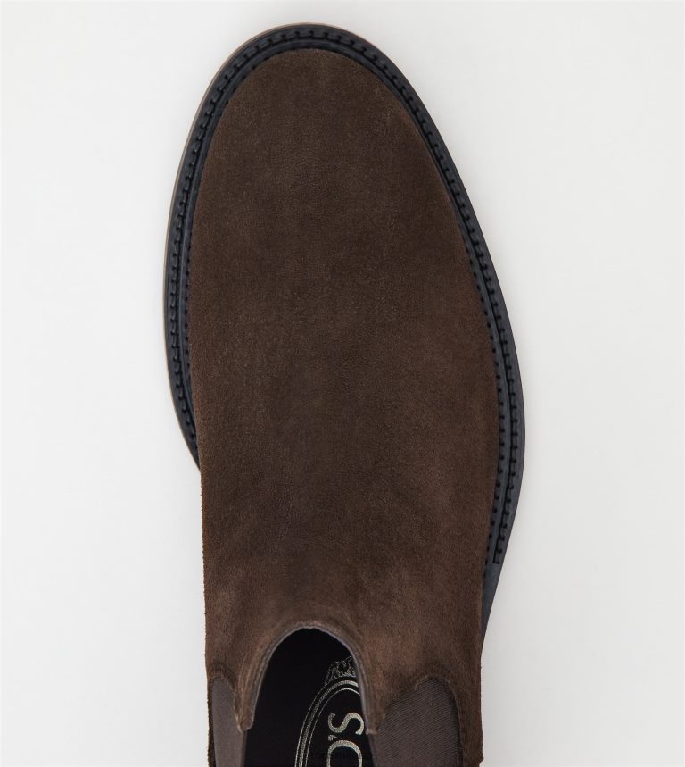 uominimarrone Tod's stivaletti in pelle scamosciata P66X8B808
