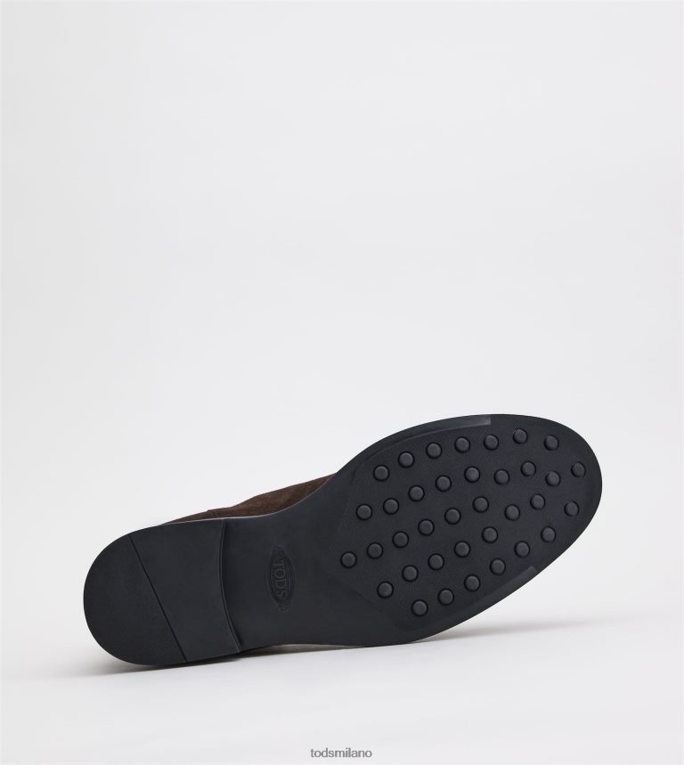 uominimarrone Tod's stivaletti in pelle scamosciata P66X8B808