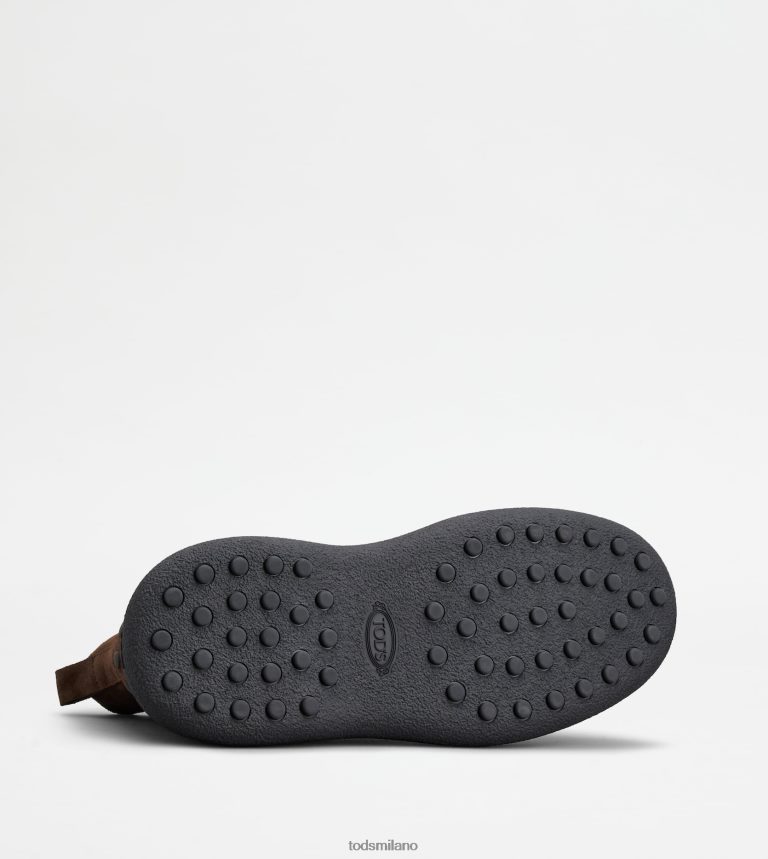 uominimarrone Tod's w. G. stivaletti Chelsea in pelle scamosciata P66X8B800