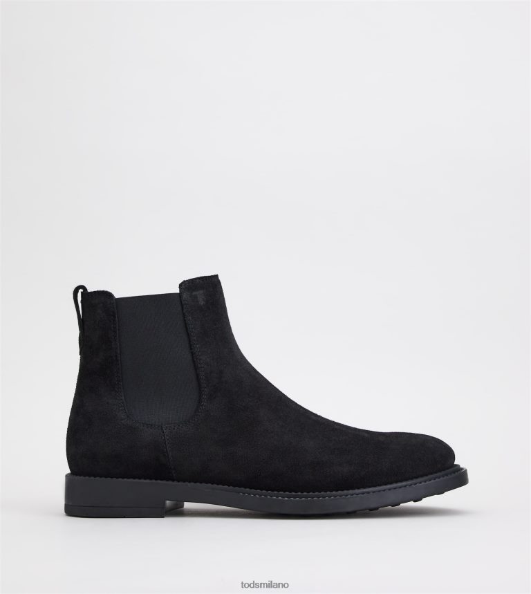 uomininero Tod's stivaletti in pelle scamosciata P66X8B809