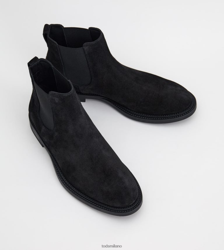 uomininero Tod's stivaletti in pelle scamosciata P66X8B809