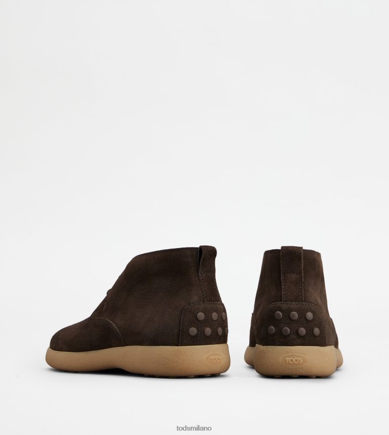 uominimarrone Tod's desert boots in pelle scamosciata P66X8B783