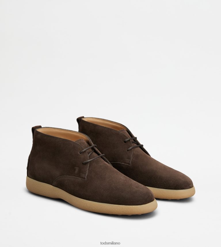 uominimarrone Tod's desert boots in pelle scamosciata P66X8B783