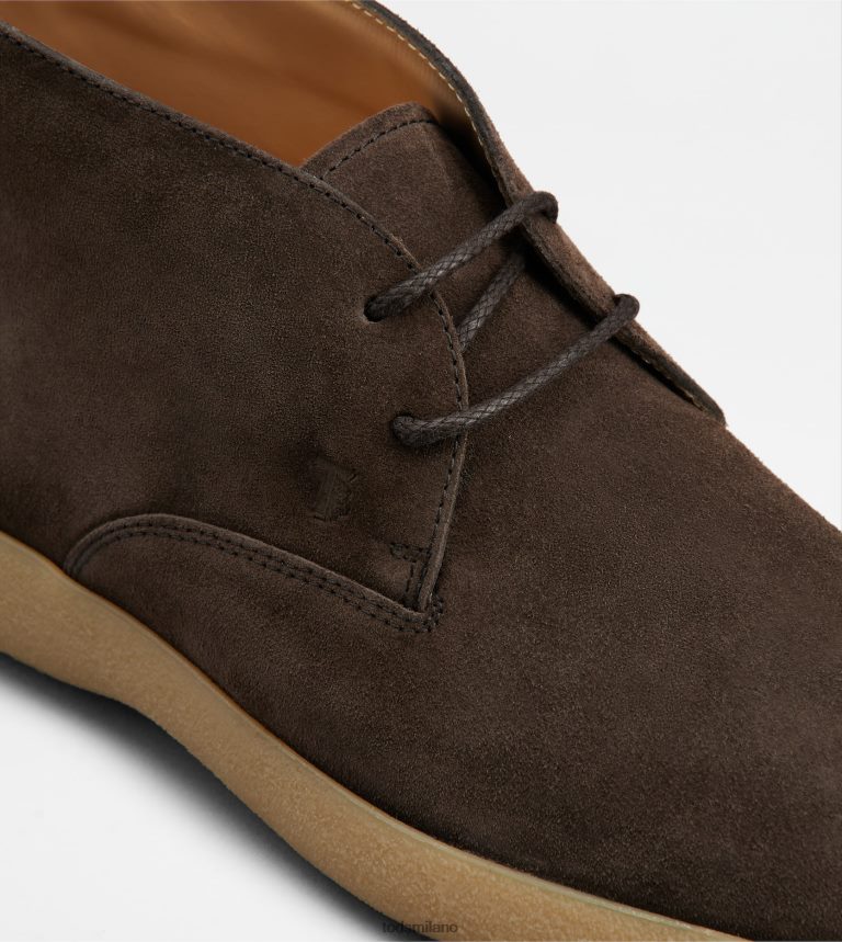 uominimarrone Tod's desert boots in pelle scamosciata P66X8B783