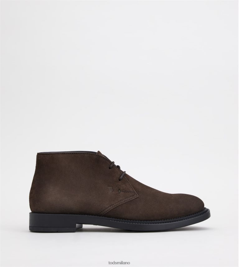 uominimarrone Tod's desert boots in pelle scamosciata P66X8B788