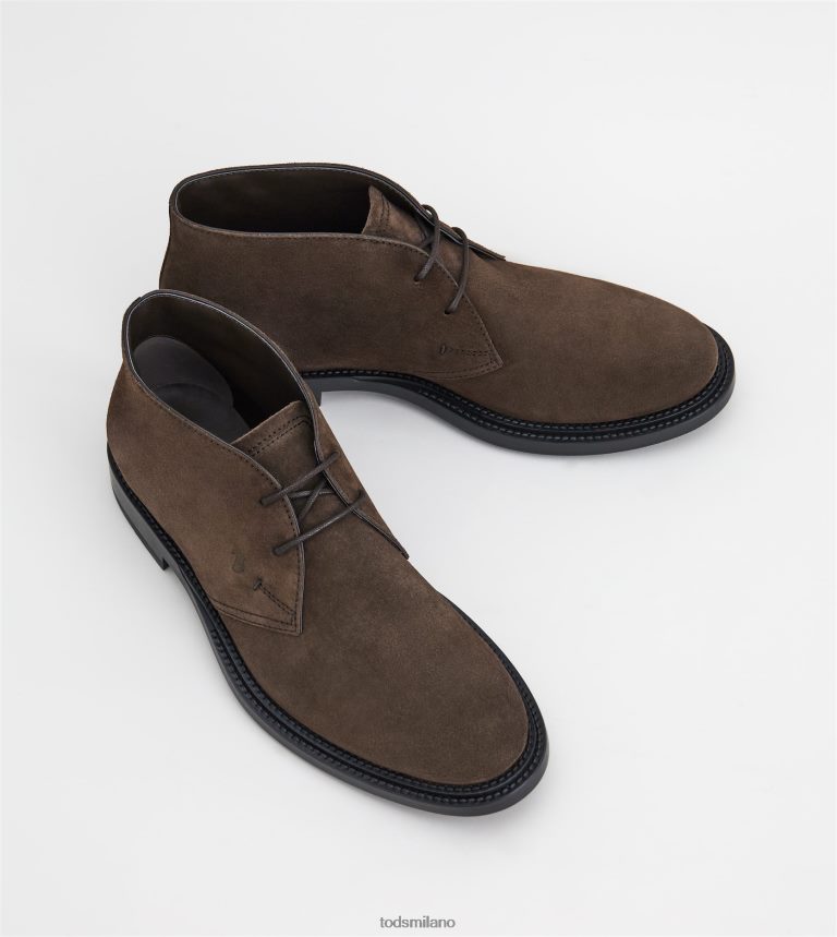 uominimarrone Tod's desert boots in pelle scamosciata P66X8B788