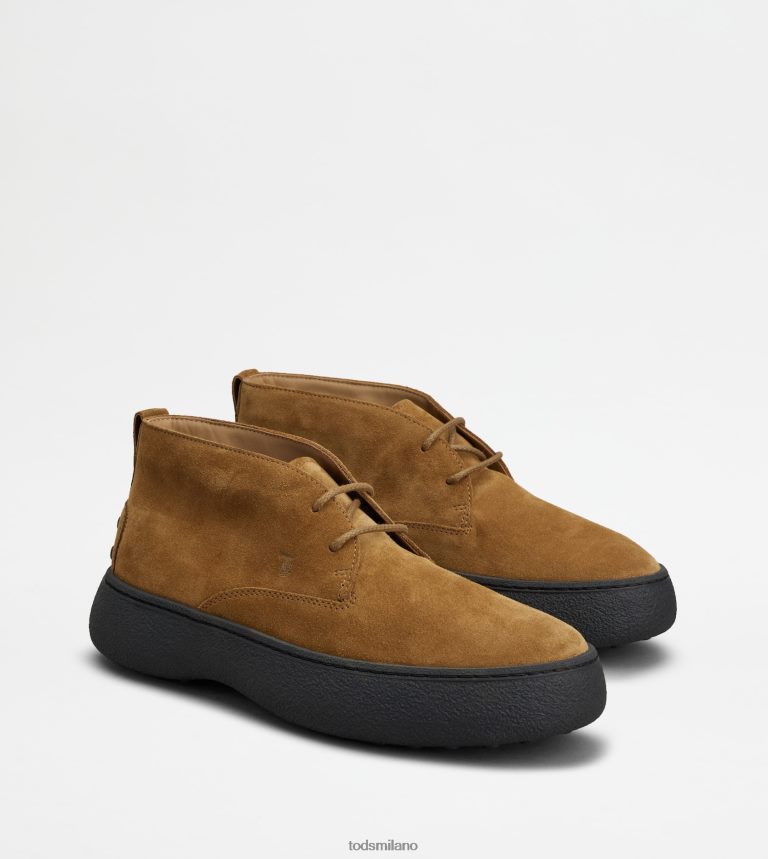 uominimarrone Tod's w. G. desert boots in pelle scamosciata P66X8B785