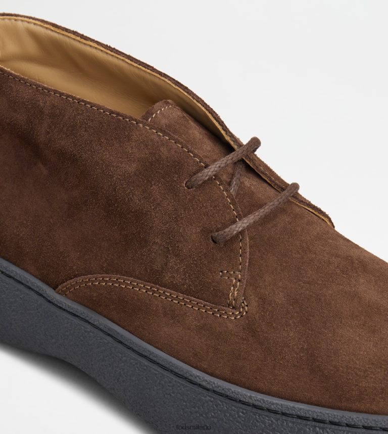 uominimarrone Tod's w. G. desert boots in pelle scamosciata P66X8B786