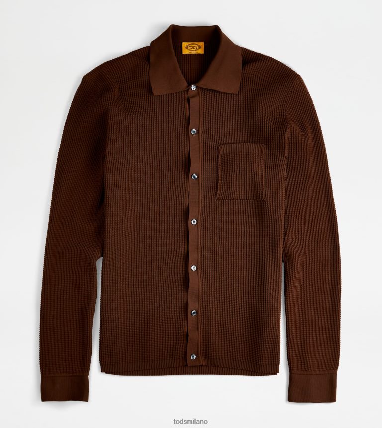 uominimarrone Tod's camicia in maglia P66X8B1109