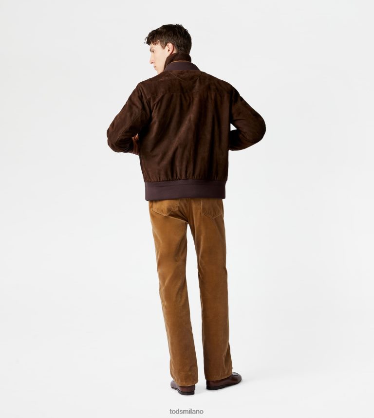 uominimarrone Tod's bomber in pelle scamosciata P66X8B1096