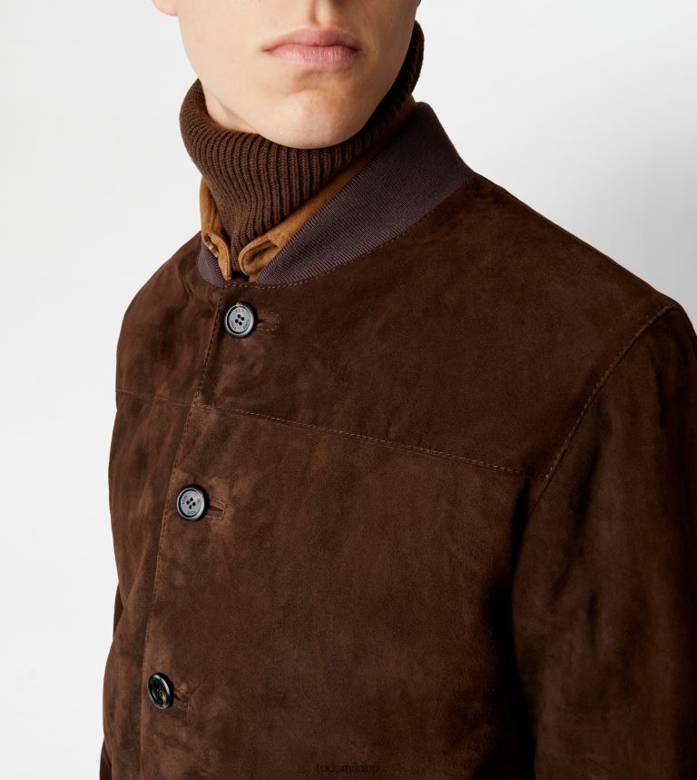 uominimarrone Tod's bomber in pelle scamosciata P66X8B1096