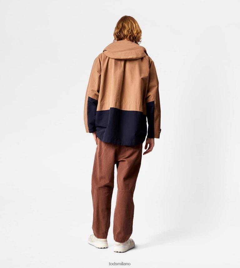 uominimarrone/blu Tod's parka a blocchi di colore P66X8B1098