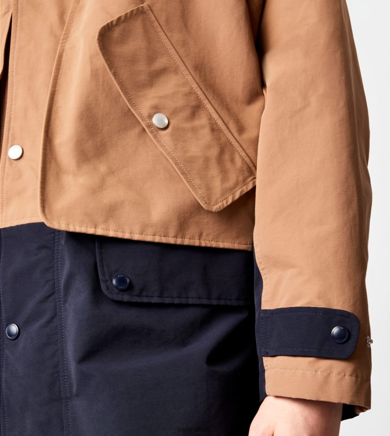 uominimarrone/blu Tod's parka a blocchi di colore P66X8B1098