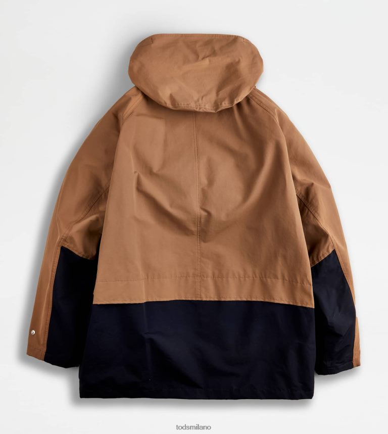 uominimarrone/blu Tod's parka a blocchi di colore P66X8B1098