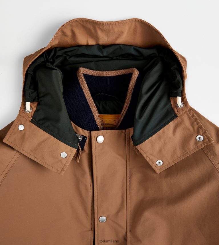 uominimarrone/blu Tod's parka a blocchi di colore P66X8B1098