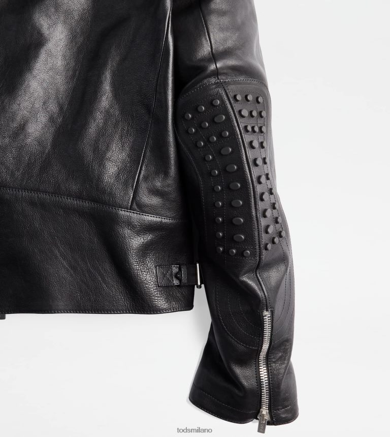 uomininero Tod's motociclista in pelle P66X8B1130