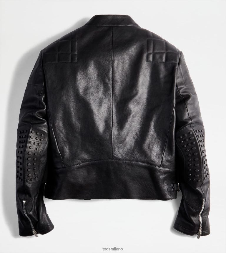 uomininero Tod's motociclista in pelle P66X8B1130
