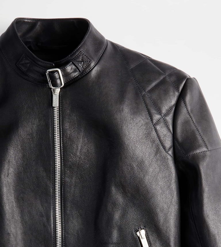 uomininero Tod's motociclista in pelle P66X8B1130
