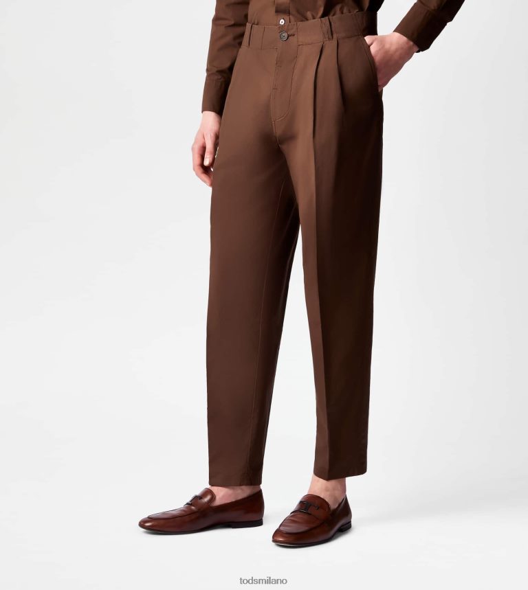 uominimarrone Tod's pantaloni di carota P66X8B1117