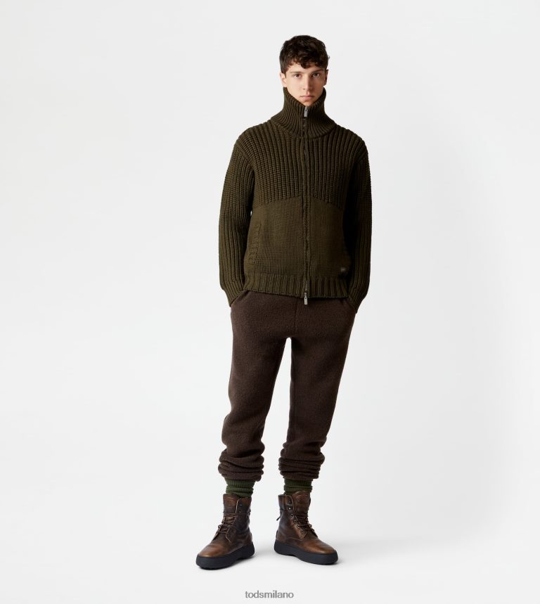 uominimarrone Tod's pantaloni in misto cashmere P66X8B1133