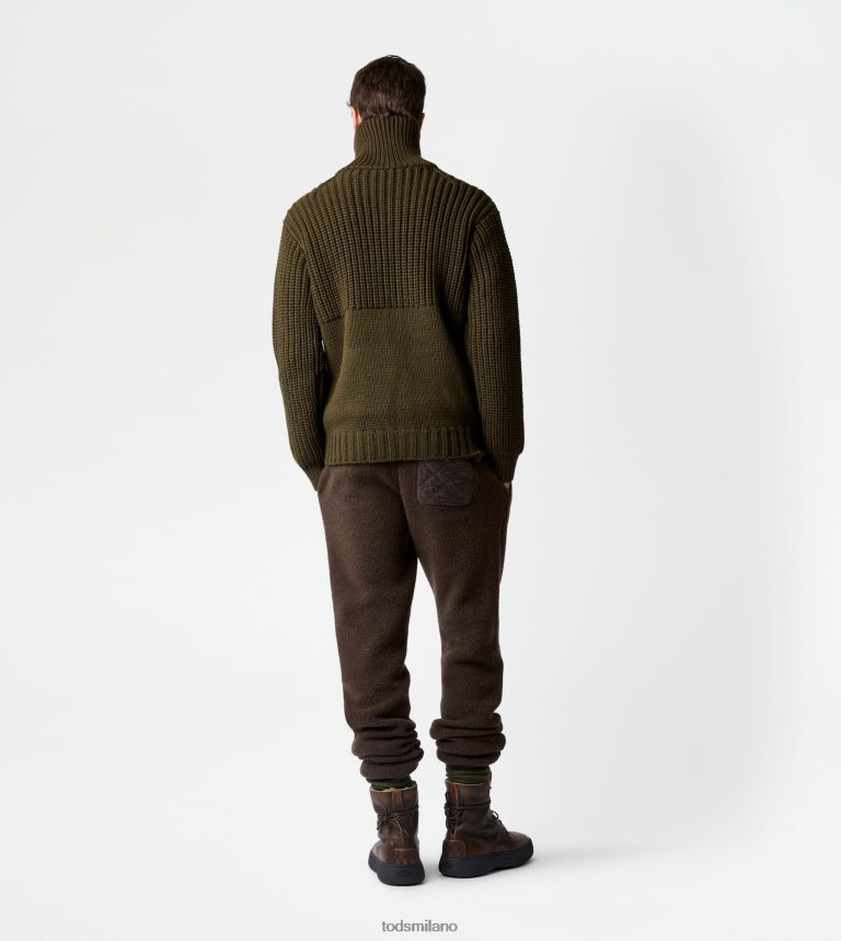 uominimarrone Tod's pantaloni in misto cashmere P66X8B1133