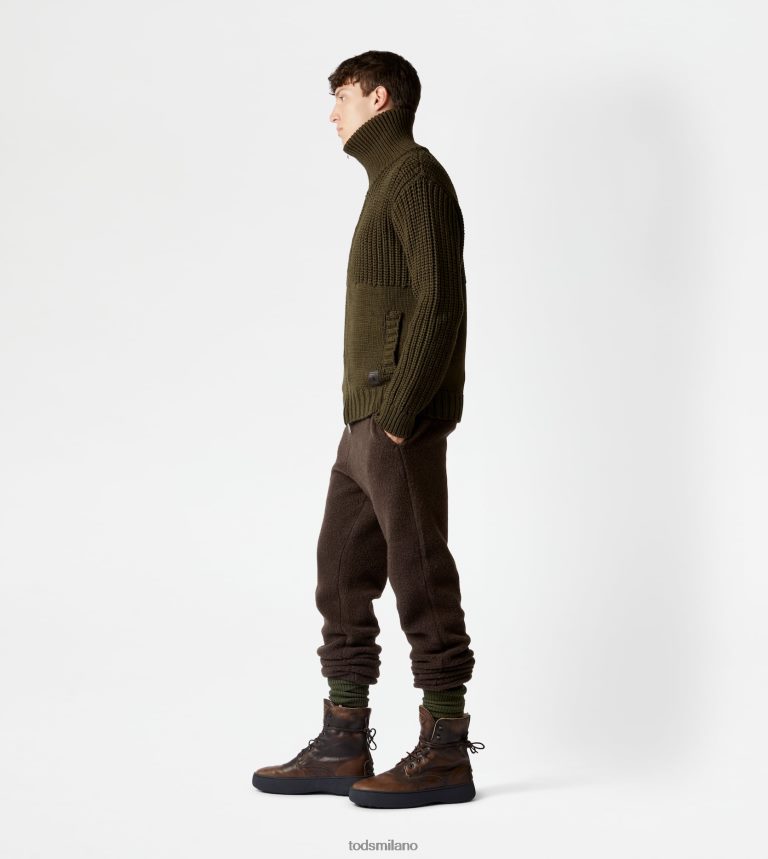 uominimarrone Tod's pantaloni in misto cashmere P66X8B1133