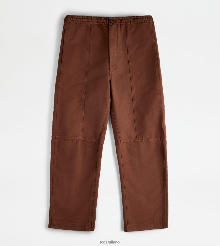 uominimarrone Tod's pantaloni larghi P66X8B1089