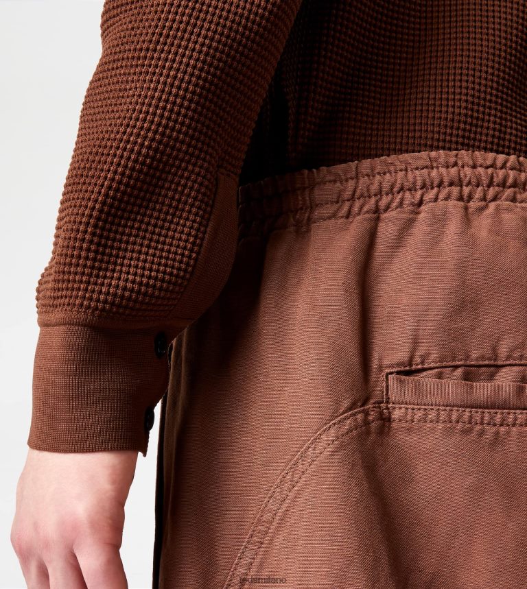 uominimarrone Tod's pantaloni larghi P66X8B1089