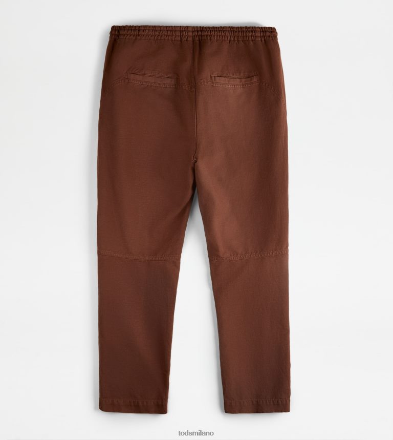 uominimarrone Tod's pantaloni larghi P66X8B1089