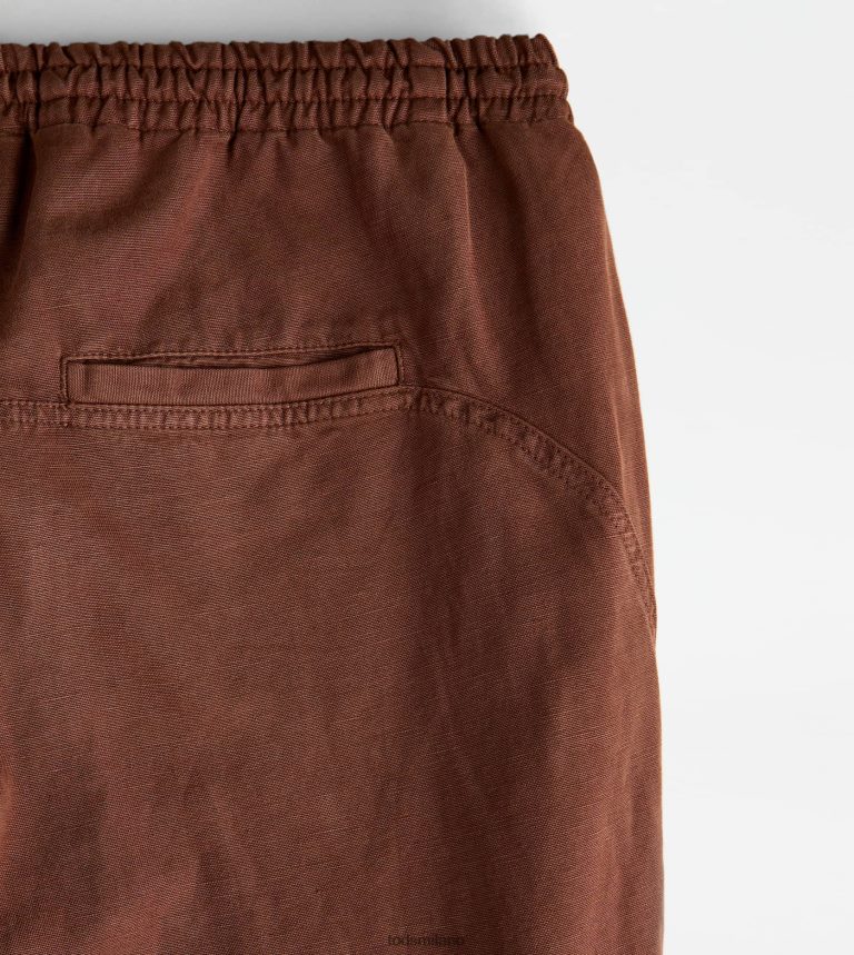 uominimarrone Tod's pantaloni larghi P66X8B1089